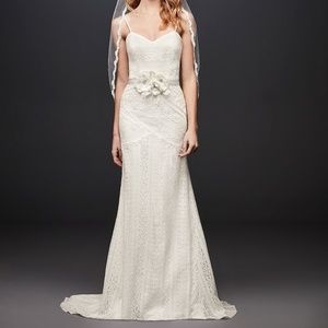 Davids bridal Galina sleeveles boho Wedding dress